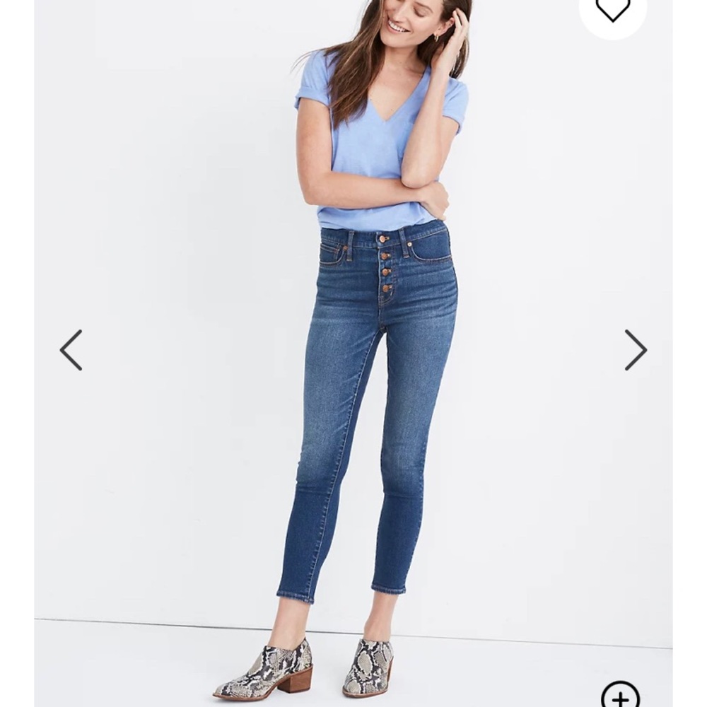 Madewell 9” Mid-Rise Skinny Crop Jeans NWT